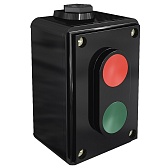 Пост кнопочный Dekraft ПКЕ02-LA4-2H 380 В IP54 2 кнопки черный (25064DEK)