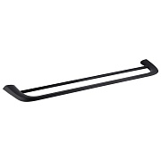 Полотенцедержатель Abber Nord 600 мм двойной на шуруп нержавеющая сталь черный матовый (AA1553B)
