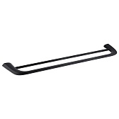 Полотенцедержатель Abber Nord 600 мм двойной на шуруп нержавеющая сталь черный матовый (AA1553B)