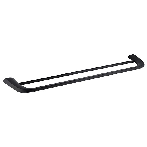 Полотенцедержатель Abber Nord 600 мм двойной на шуруп нержавеющая сталь черный матовый (AA1553B)