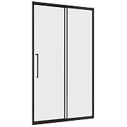 Душевая дверь Abber стекло прозрачное 140х195 см профиль черный 6 мм раздвижная (AG30140BH)