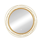 Зеркало настенное с подсветкой Cataluna 600х600 мм золото