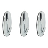 Крючок для ванной Kleber Strong одинарный самоклеящийся пластик хром (3 шт.) (KLE-SG003/9653) Крючок для ванной Kleber Strong одинарный самоклеящийся пластик хром (3 шт.) (KLE-SG003/9653)