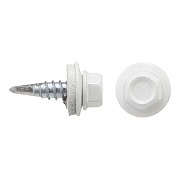 Саморезы кровельные с буром 19х5,5 мм металл-металл сигнальный белый RAL 9003 Daxmer (250 шт.)