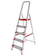 Стремянка алюминиевая 5 ступеней 130 мм усиленная 1,03 м Новая высота Стремянка алюминиевая 5 ступеней 130 мм усиленная 1,03 м Новая высота