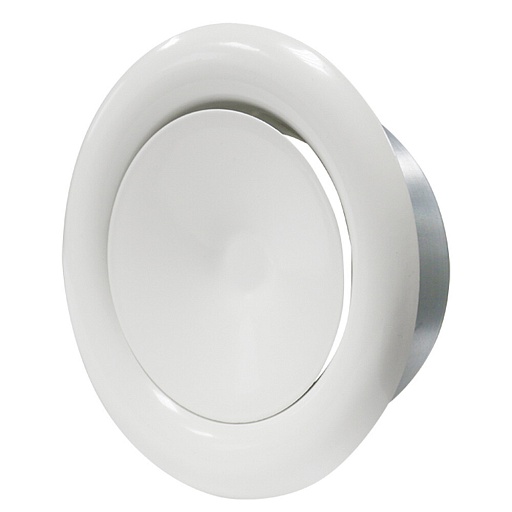 Анемостат приточно-вытяжной Era Pro регулируемый стальной с полимерным покрытием d100 мм белый