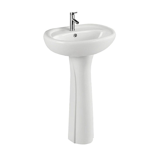 Комплект раковина с пьедесталом Lavelly Oval 49 см белая (OTZ212)