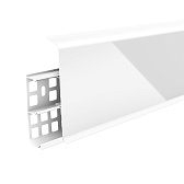 Плинтус ПВХ напольный Деконика 100 мм белый глянцевый 2200 мм