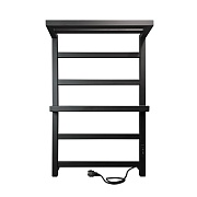 Полотенцесушитель электрический Indigo Forte с полкой 800х530 мм 150 Вт с терморегулятором черный