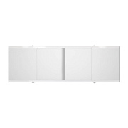 Экран для ванны фронтальный Метакам Caro ПВХ 160х54 см белый раздвижной (4650208862083)