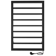 Полотенцесушитель электрический Indigo Crete 800х530 мм 130 Вт с терморегулятором черный муар