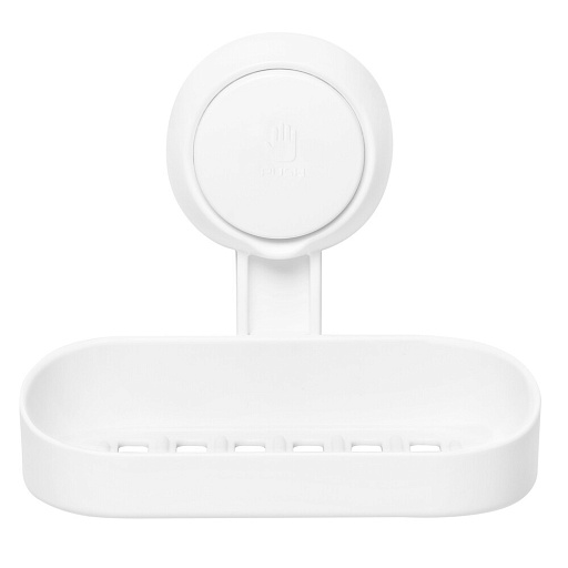 Мыльница для ванной Master House Нодрил с полкой на присоске пластик белая (75964)