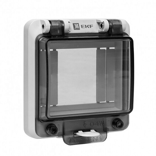 Окно герметичное EKF PROxima для электрощита 95х93х28 мм IP67 на 4 модуля пластиковое серое (ak-g-4)