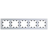 Рамка Systeme Electric AtlasDesign Nature пятиместная серебро (ATN312105) Рамка Systeme Electric AtlasDesign Nature пятиместная серебро (ATN312105)