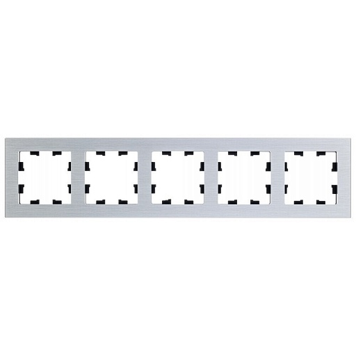 Рамка Systeme Electric AtlasDesign Nature пятиместная серебро (ATN312105) Рамка Systeme Electric AtlasDesign Nature пятиместная серебро (ATN312105)