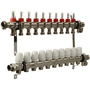 Коллекторная группа с расходомерами Terma 1 ВР(г) х 10 выходов 3/4 НР(ш) ЕК х 1 ВР(г)