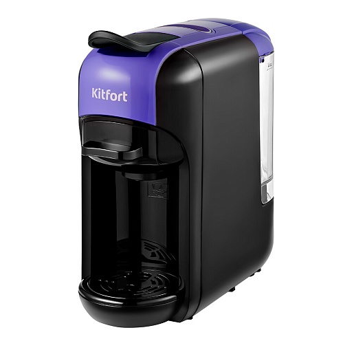 Кофеварка капсульная/рожковая Kitfort КТ-7105-1 черно-фиолетовая