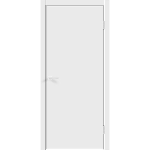 Дверь межкомнатная Smart 745х2050 мм эмаль белая глухая с притвором
