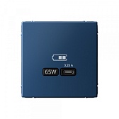 Розетка USB Systeme Electric ArtGallery встраиваемая аквамарин Type-C (SE GAL001127)