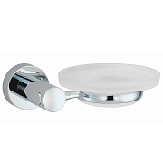 Мыльница для ванной WasserKraft Donau K-9400 с держателем стекло/металл хром (K-9429)