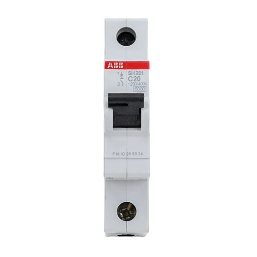 Автоматический выключатель модульный ABB SH201 1P 20А тип C 6 кА 400 В (2CDS211001R0204)