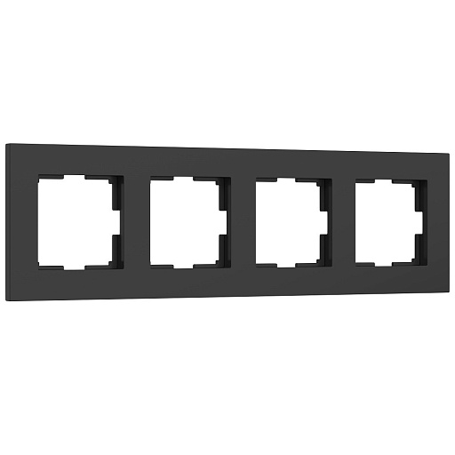 Рамка Werkel Slab четырехместная черная софт (a062802) Рамка Werkel Slab четырехместная черная софт (a062802)