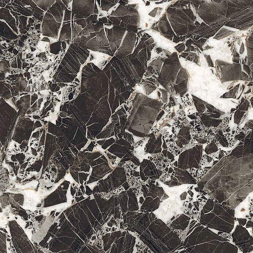 Керамогранит Керамин Нуар черно-белый 600х600х9 мм (4 шт.=1,44 кв.м)