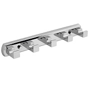 Вешалка для ванной WasserKraft Lippe K-6500 5 крючков на шуруп металл хром (K-6575) Вешалка для ванной WasserKraft Lippe K-6500 5 крючков на шуруп металл хром (K-6575)