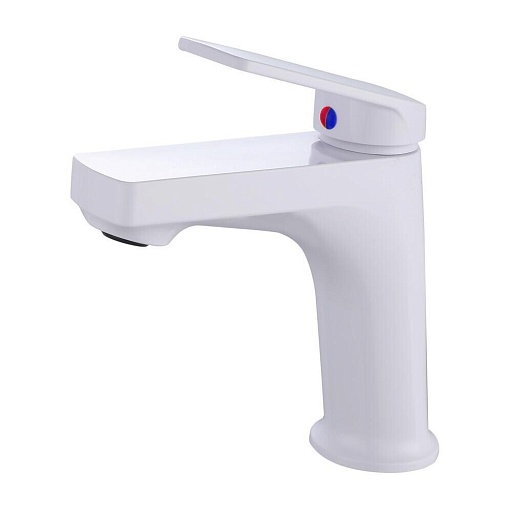 Смеситель для раковины РМС однорычажный белый (PL7-001F)