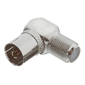 Переходник Rexant гнездо F-гнездо ТВ угловой (05-4312-01) Переходник Rexant гнездо F-гнездо ТВ угловой (05-4312-01)