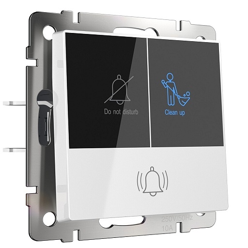 Кнопка звонка для отелей Werkel встраиваемая белая с индикацией (a054308)