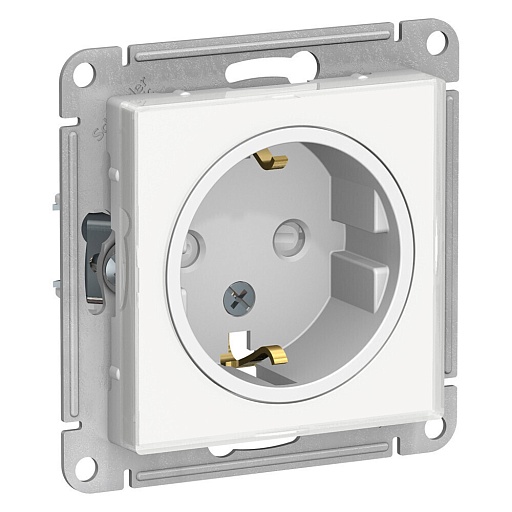 Розетка Systeme Electric AtlasDesign Art встраиваемая белая (ATN200145)