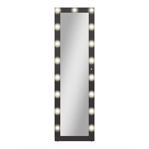 Зеркало напольное с подсветкой Cristiano 520х1750 мм гримерное черное