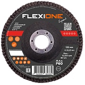 Круг лепестковый торцевой по металлу/древесине Flexione Expert 125х22,2 мм P60 плоский (10000685)