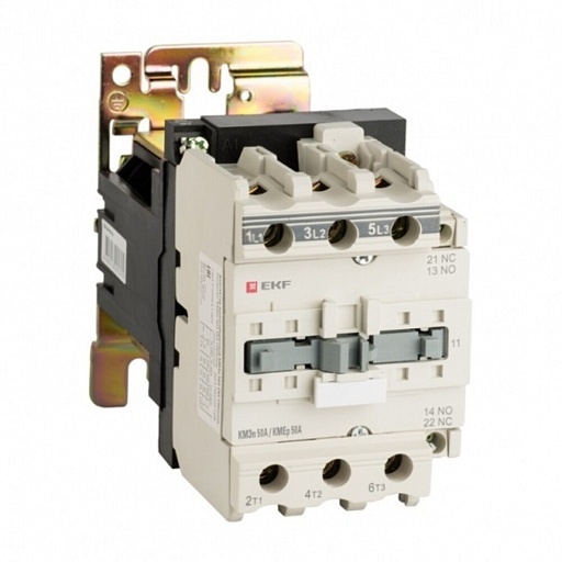 Контактор малогабаритный EKF КМЭп 24 В 50 А тип DC 1НО+1НЗ (ctr-s-50-24-nc-p)