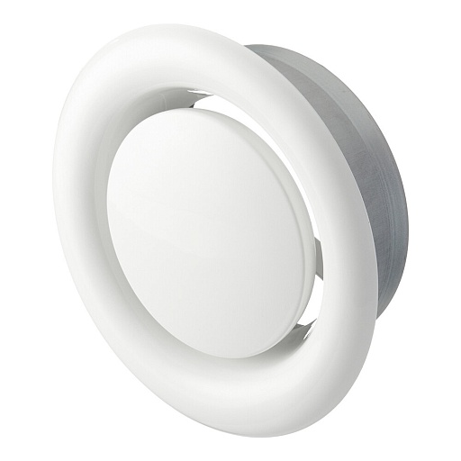 Анемостат вытяжной Era Pro регулируемый стальной с полимерным покрытием d125 мм белый