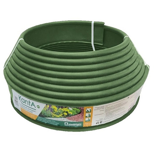 Бордюрная лента Standartpark 0,1х10 м пластиковая оливковая