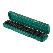 Набор головок ударных Jonnesway 1/2 для пневмоинструмента 10-24 мм 11 предметов (S03A4111S) Набор головок ударных Jonnesway 1/2 для пневмоинструмента 10-24 мм 11 предметов (S03A4111S)