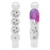 Колодка электрическая 3 розетки Duwi 16 А 230 В 3,68 кВт с выключателем белая (32018 2) Колодка электрическая 3 розетки Duwi 16 А 230 В 3,68 кВт с выключателем белая (32018 2)