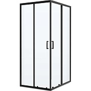 Душевой уголок BelBagno Uno черный 100х100х195 см квадрат стекло прозрачное 5 мм (UNO-195-A-2-100-C-NERO)