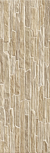 Плитка облицовочная Alma Ceramica Rocko бежевая 01 600x200x7,5 мм (16 шт.=1,92 кв.м)