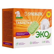 Таблетки Synergetic для посудомоечной машины бесфосфатные 100 шт