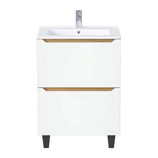 Тумба под раковину Маркастрой Line 65 см напольная дуб вотан/белая (Ц0000041925) Тумба под раковину Маркастрой Line 65 см напольная дуб вотан/белая (Ц0000041925)