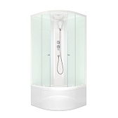 Душевая кабина Domani-Spa Delight Slim 90х90х218 см стекло матовое 4 мм с высоким поддоном полукруг Душевая кабина Domani-Spa Delight Slim 90х90х218 см стекло матовое 4 мм с высоким поддоном полукруг