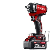 Гайковерт ударный аккумуляторный бесщеточный Зубр ГБУ-350-41 20 В 1 Ач Li-Ion 1 АКБ и ЗУ Гайковерт ударный аккумуляторный бесщеточный Зубр ГБУ-350-41 20 В 1 Ач Li-Ion 1 АКБ и ЗУ