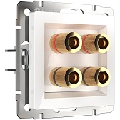 Розетка акустическая Werkel встраиваемая белая (a051140) Розетка акустическая Werkel встраиваемая белая (a051140)