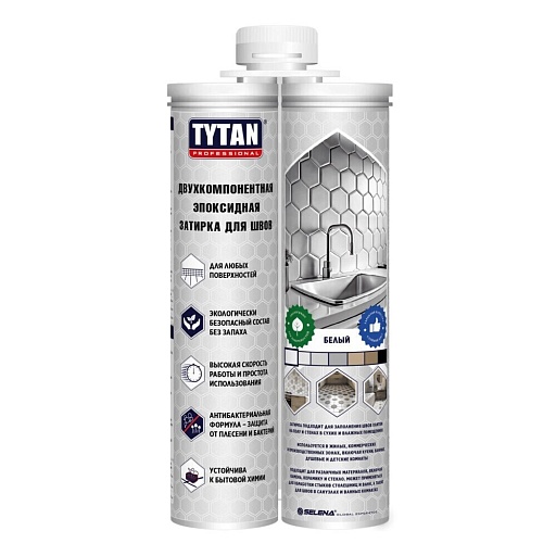 Затирка эпоксидная для швов Tytan Professional двухкомпонентная белая 400 мл Затирка эпоксидная для швов Tytan Professional двухкомпонентная белая 400 мл