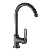 Смеситель для кухни Tokito Kudo черный с высоким изливом однорычажный (TOK-KUD-1013)