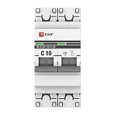 Автоматический выключатель модульный EKF PROxima ВА 47-63 2Р 10А тип C 4,5 кА 230 В (mcb4763-2-10C-pro)