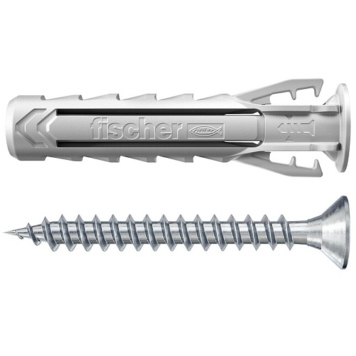 Дюбель распорный Fischer SX PLUS 8x40 мм нейлон с шурупом (10 шт.) Дюбель распорный Fischer SX PLUS 8x40 мм нейлон с шурупом (10 шт.)